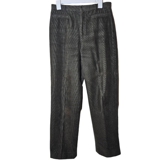 Rafaella Dark Green Cuordoroy Pants High Waisted Size 8 - Picture 1 of 5